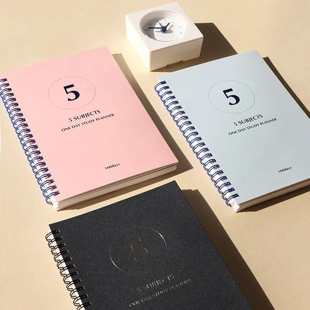 원데이 스터디플래너 - 5 Subjects (100일) (공부 대학생 수험생 스케줄러 새학기 신학기 공부템 시험 수능)