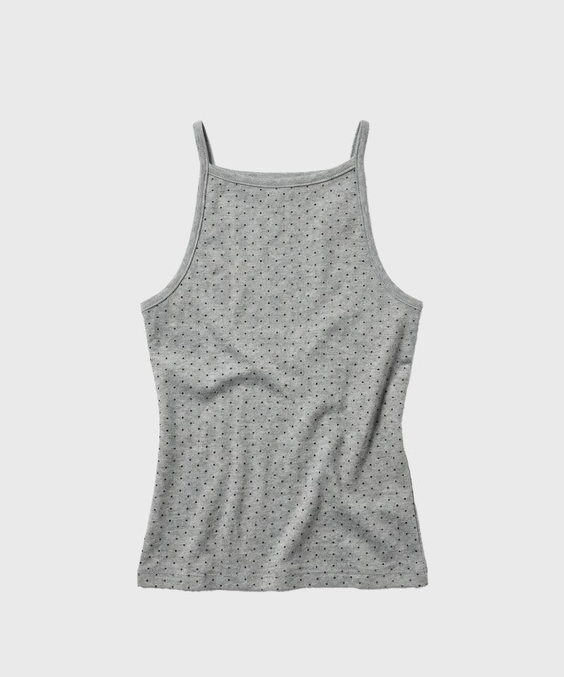 [4/17 예약 출고] 빈티지 도트 슬리브리스 그레이