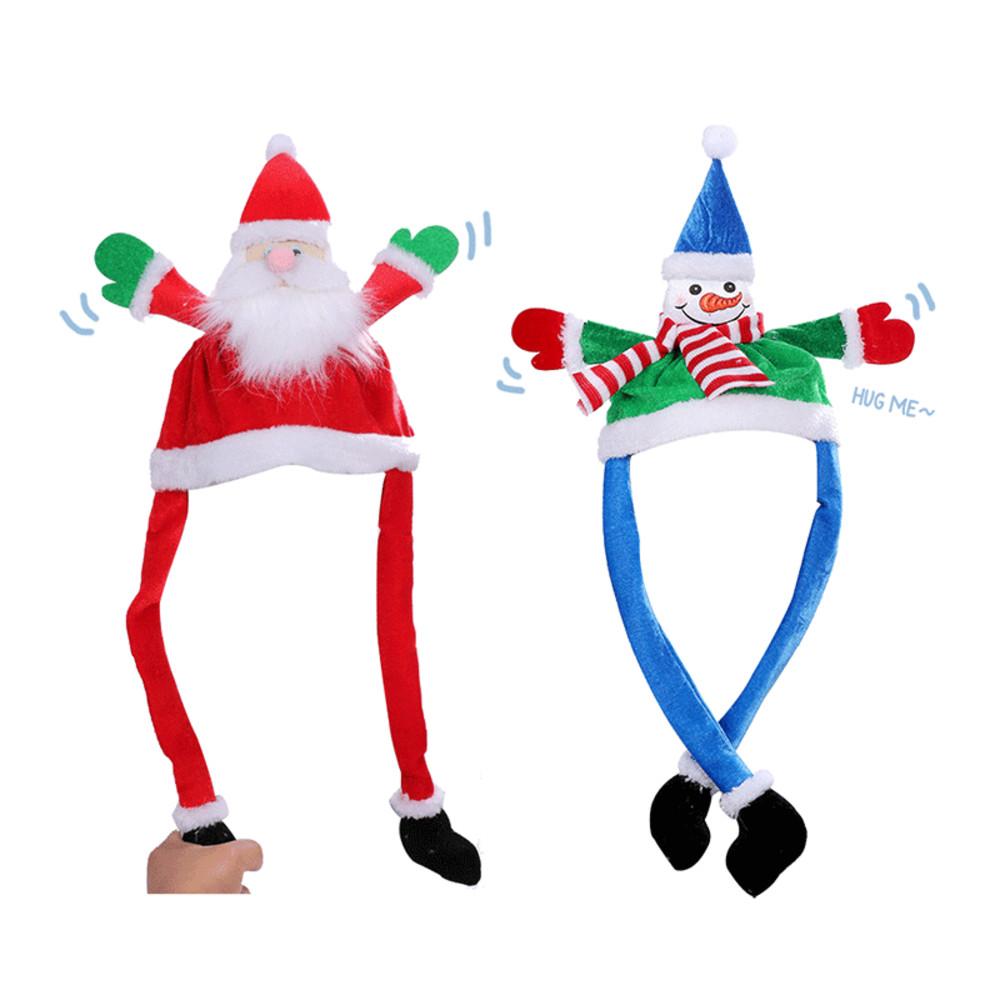 스노우맨 크리스마스 움직이는 눈사람 산타모자