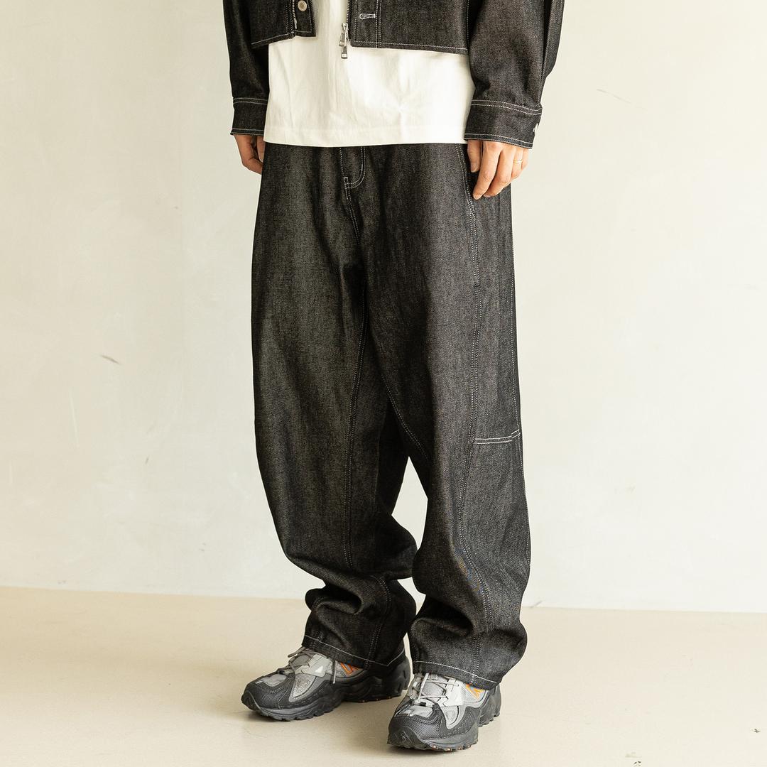 CURVED BALLOON DENIM MFHJP001-BK