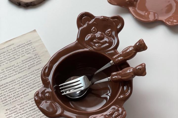 곰돌이시리얼볼 세트 곰돌이 그릭 요거트볼 샐러드 보울