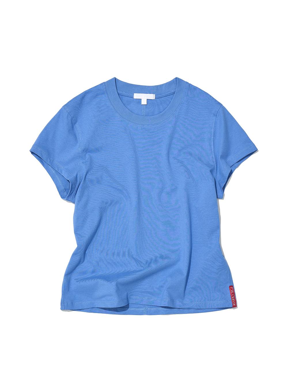 [WOMEN] PWC COTTON CAP SLEEVE TEE_PASTEL BLUE