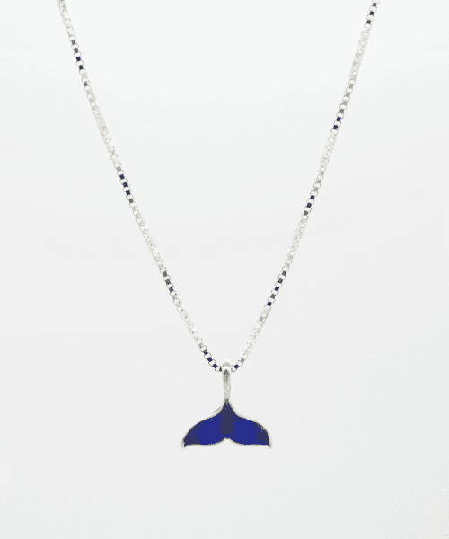 Mini Blue Whale Tail Chain Necklace