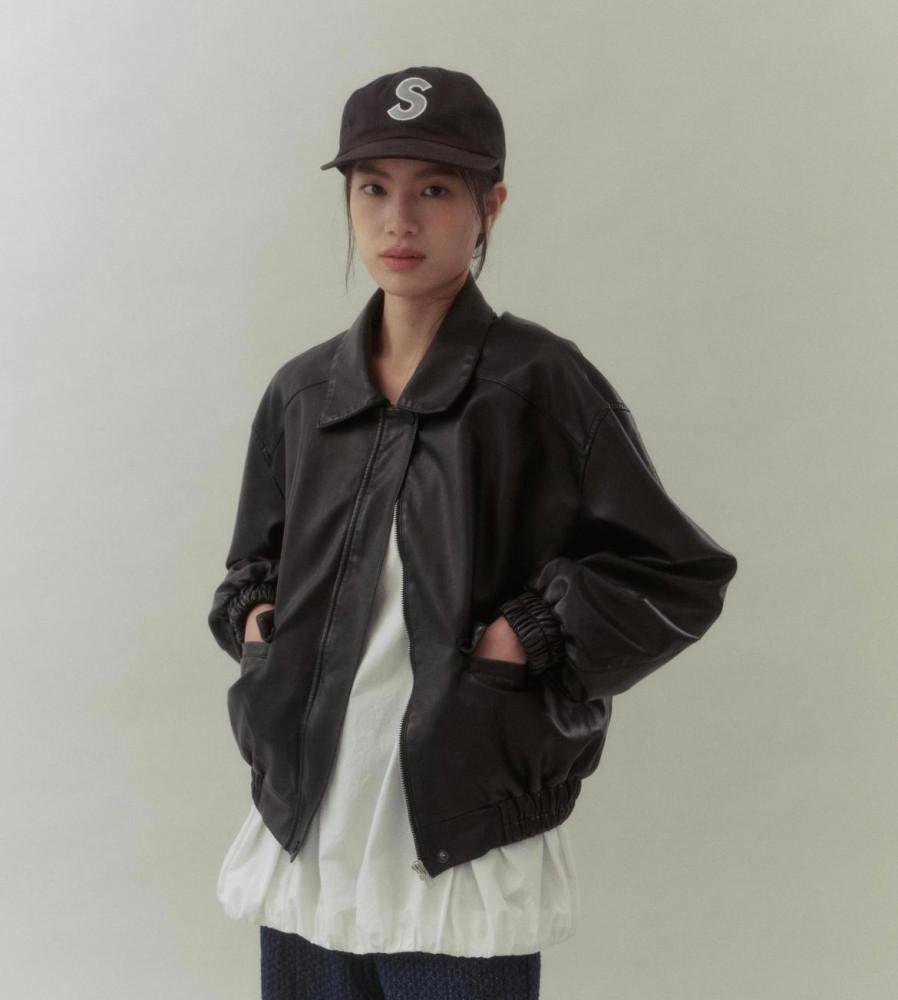 (재진행 / 당일배송) unum 유엔유엠 워싱 레더 블루종 자켓 점퍼 꼬미