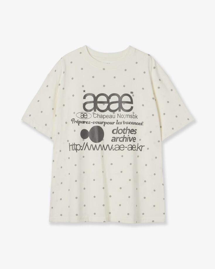 WEB LOGO DOT T-SHIRTS [CREAM]