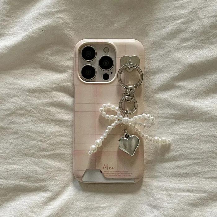 [SET] vintage pink beige 카드수납 케이스+키링