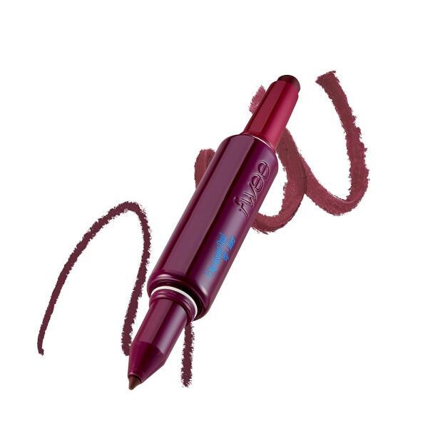 fwee 오래 지속되는 듀얼 컬러링 스틱 립 라이너, 프리티 새비지 | 올인원 듀얼 스틱, 새틴 마감 | 부드러운 글라이드, 얼룩 방지, 고발색, 퍼플 | 1.2g(06 프리티 새비지)