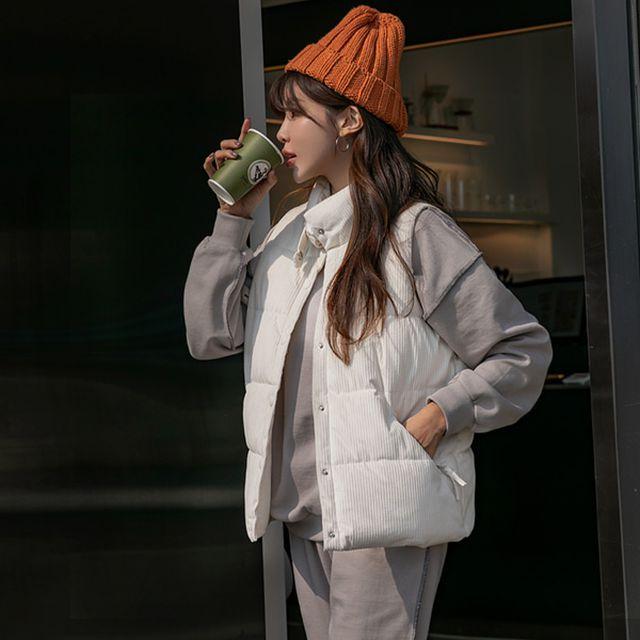 부드럽고 따뜻한 코듀로이 패딩조끼 NK34-J-4