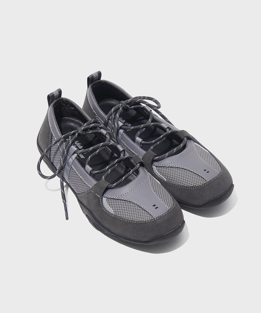 NICOLE WEAVING LACEUP SNEAKERS - GREY