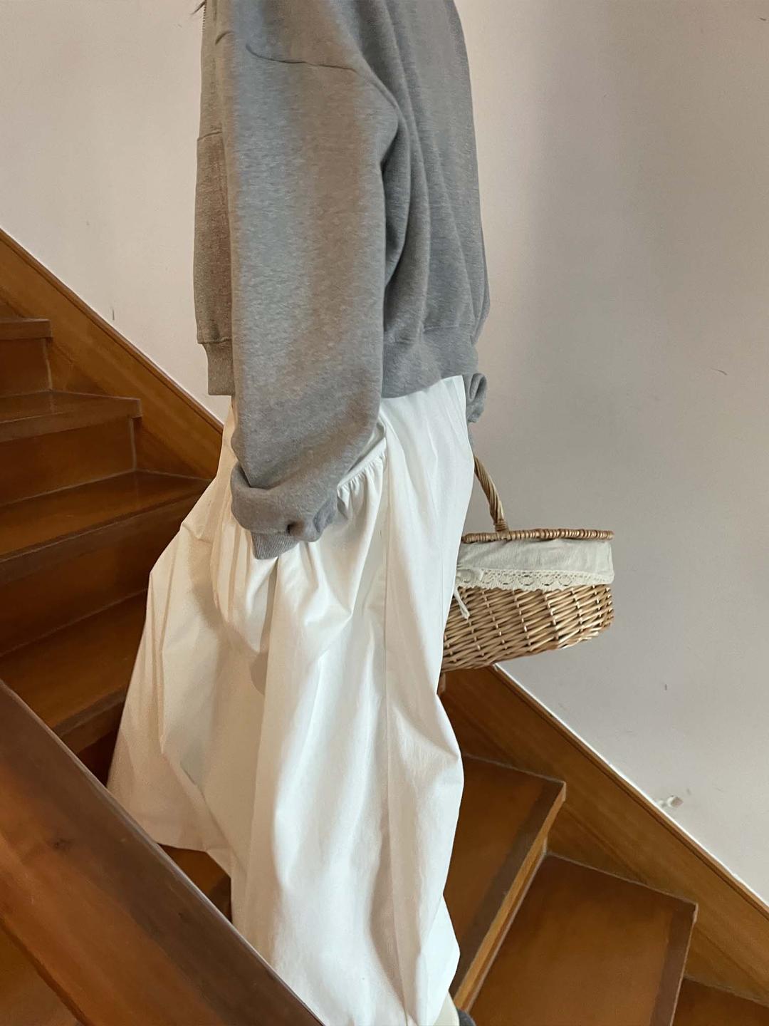 peach shirring pocket sk