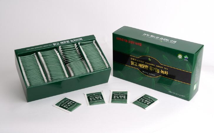 맑고 깨끗한 유기농 녹차티백100T 국산보성 순수100%맛있는 녹차잎 효능 찬물OK 꿀