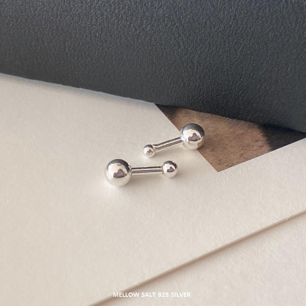 925실버 2mm, 2.5mm 심플 미니볼 은피어싱