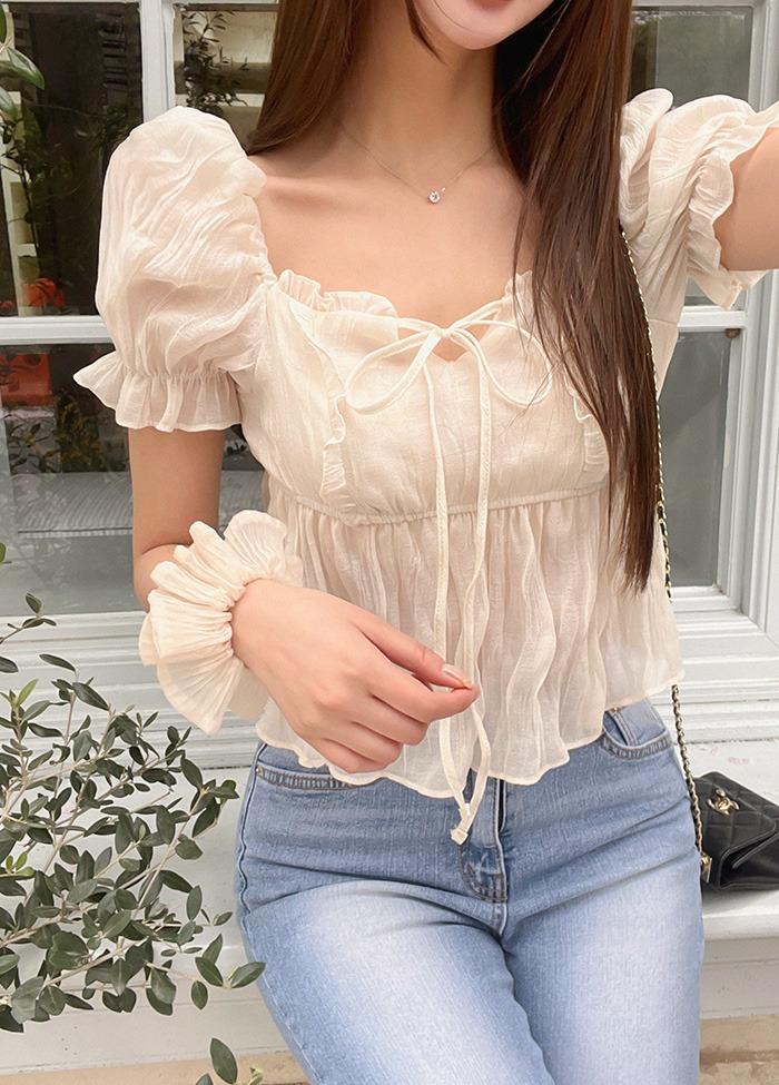 [데이트룩/피크닉룩] 하이텐 블라우스 (3color)