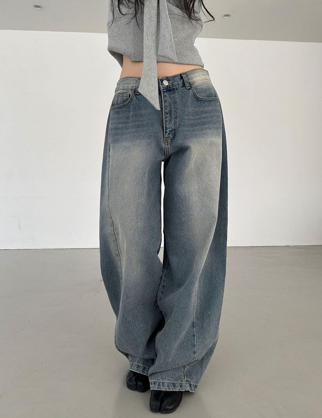 이너뮤트 washed volume jean (1color)