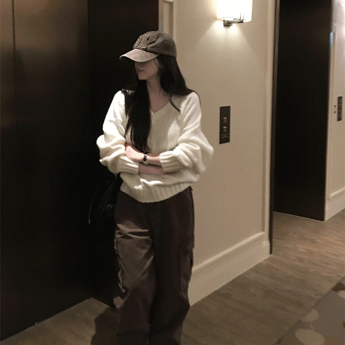 [단독진행] 히어린 루즈핏 나그랑 브이넥 니트 -6 color