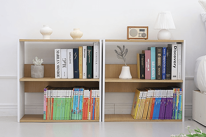 루미 2단 낮은책장 600