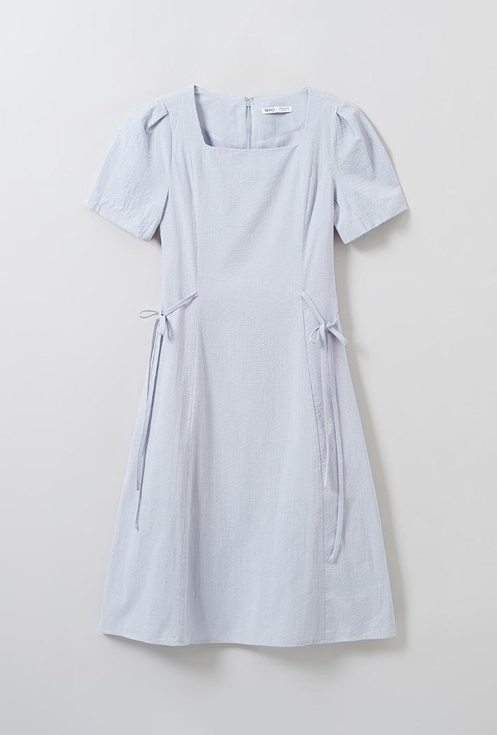 시어서커 스퀘어넥 원피스_SPOWE25W03