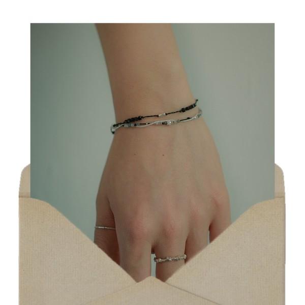 6月) 다정한 바다, double line bracelet