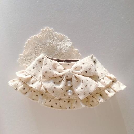 진주 프릴 강아지케이프 고양이스카프