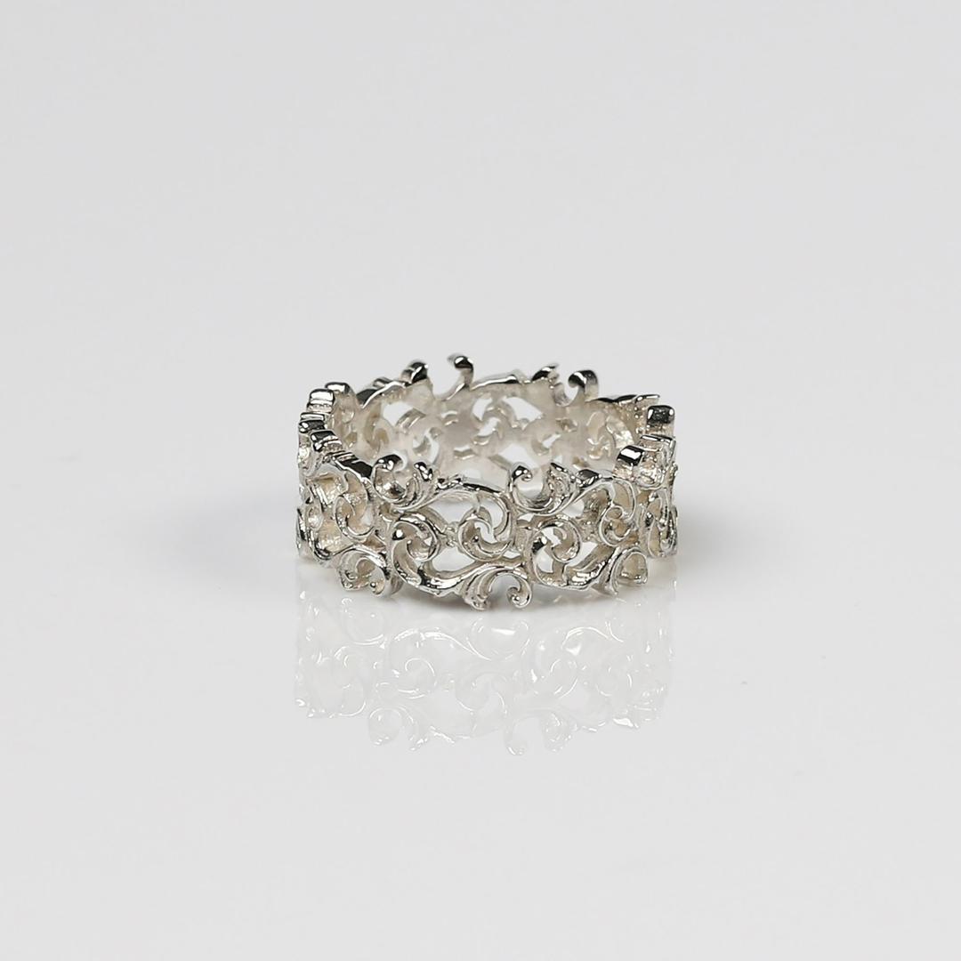 Baroque Frame Ring #4_SILVER