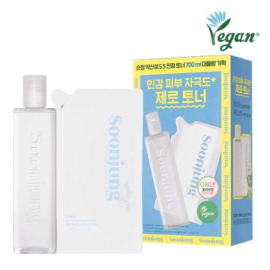 에뛰드 순정 약산성 5.5 진정 토너 700ml 대용량 기획(350ml+리필350ml)