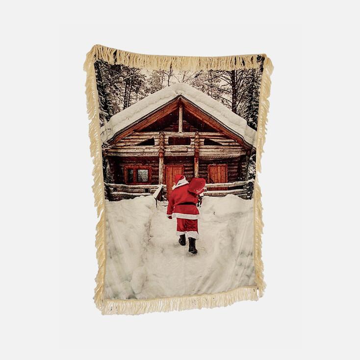 Santa Village Blanket - vertical