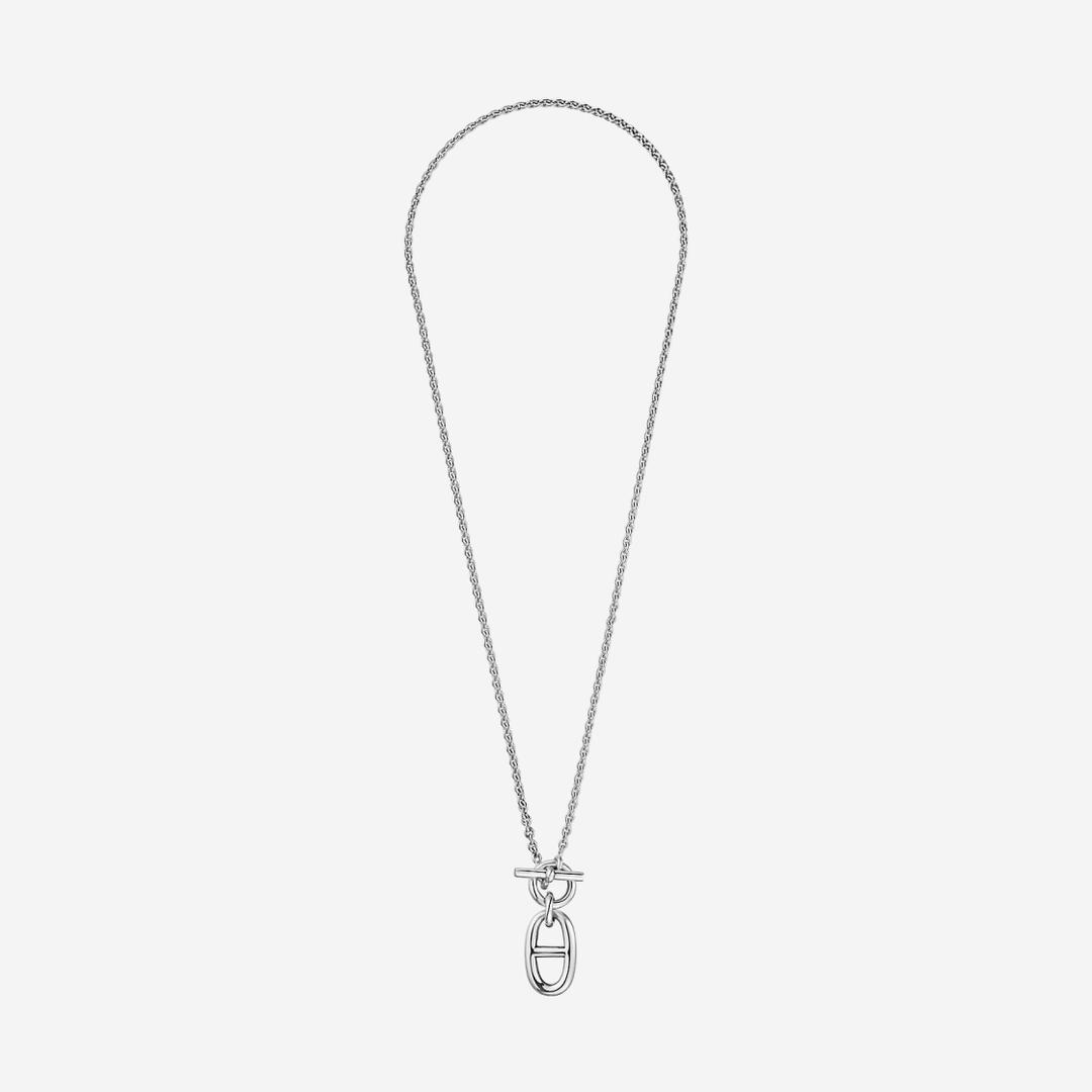 (W) Hermes Chaine D'Ancre Pendant Sterling Silver