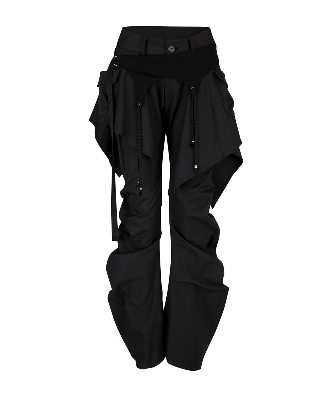 (9/26 Pre-Order) Layered Strap Pants Black