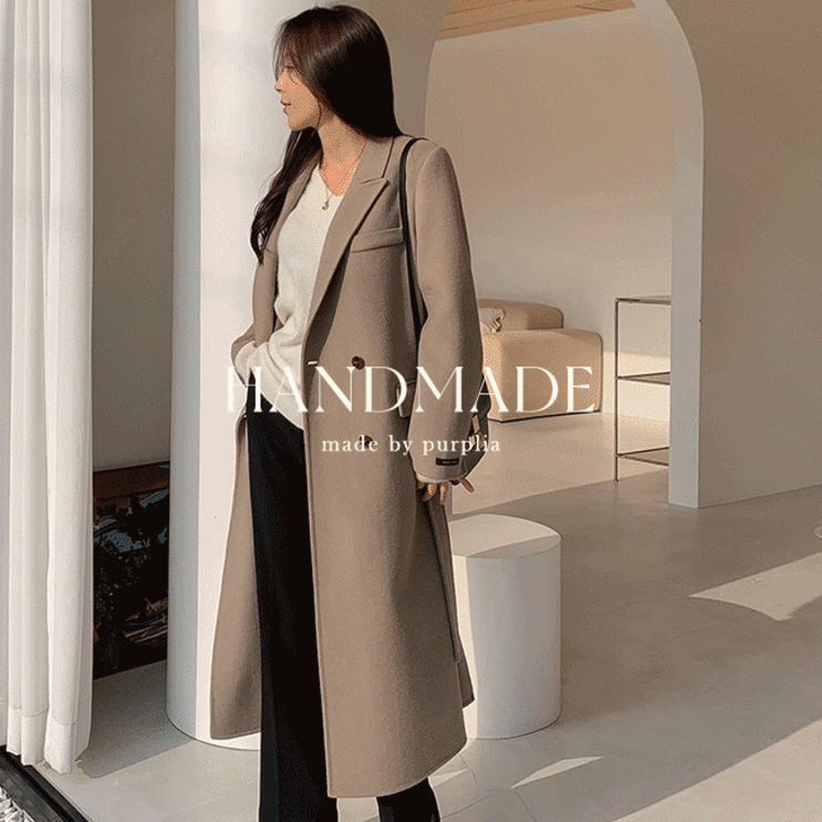 프렌치 더블 핸드메이드 울코트