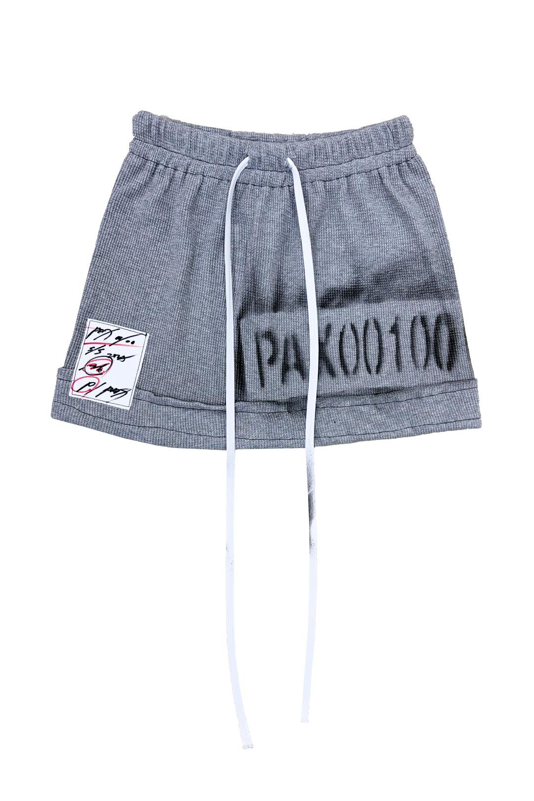 PAX00100 GREY COTTON SHORT SKIRT
