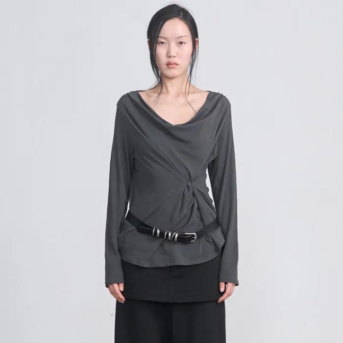 Button Round Top _ Charcoal