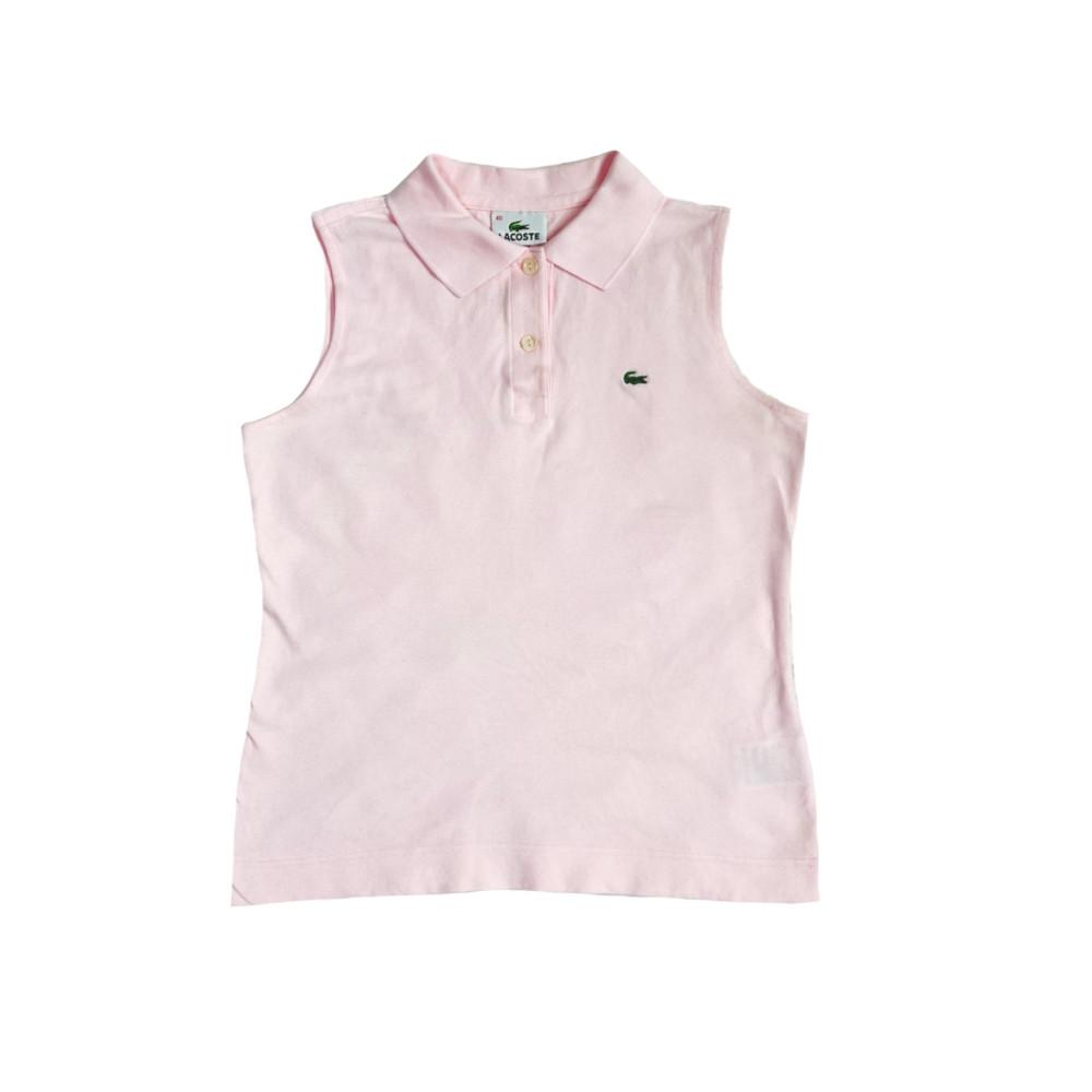[중고]빈티지 라코스테 베이비핑크 슬리브리스 카라티 나시