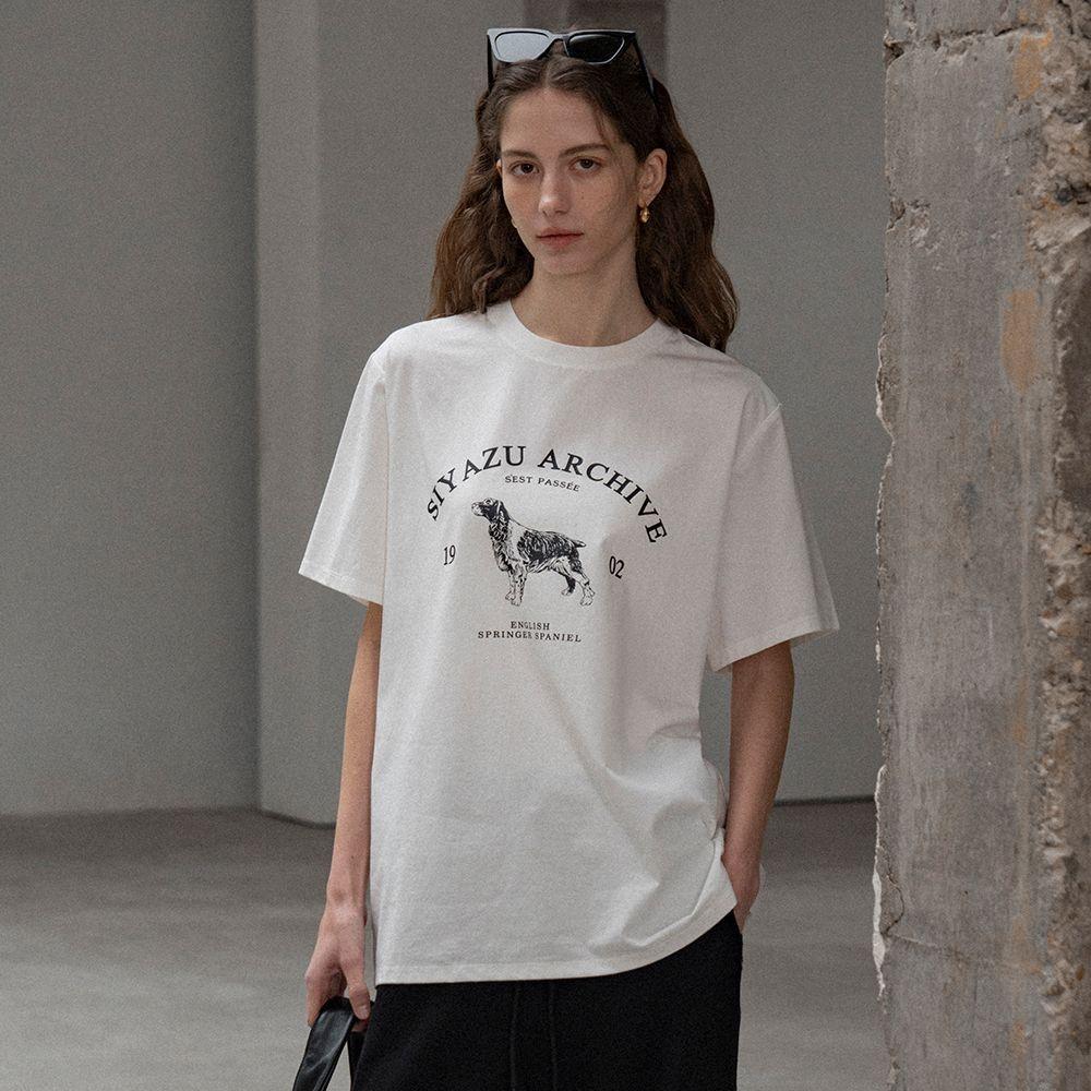 SI-TP5191 아카이브 하운드 프린팅 반팔티_3colors