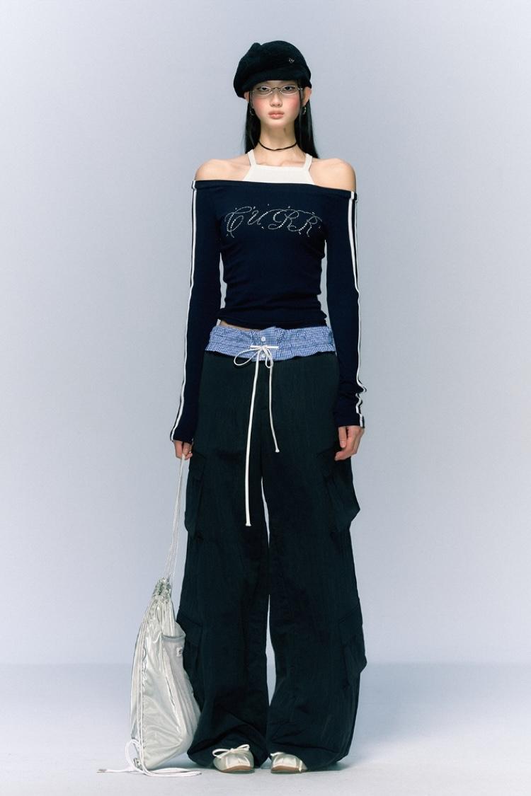 Curriges Double-waist Work Straight Pants (2color)