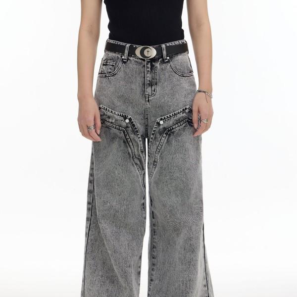 color rub snowflakes trousers