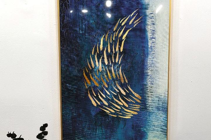 풍수 지리 황금잉어 물고기떼 A 동물 그림 포스터 인테리어 액자