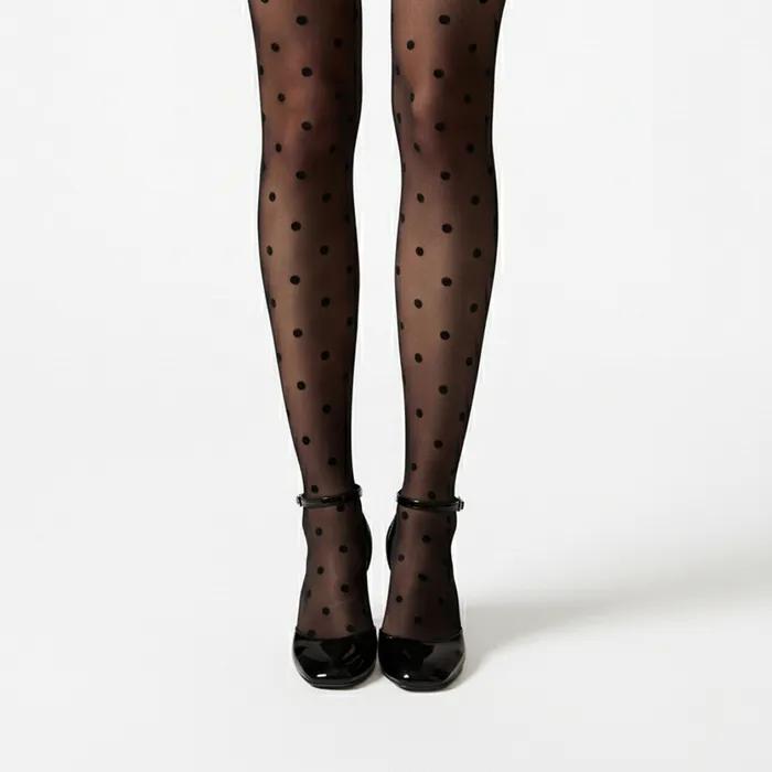 [선물포장]Black Sheer Dot tights