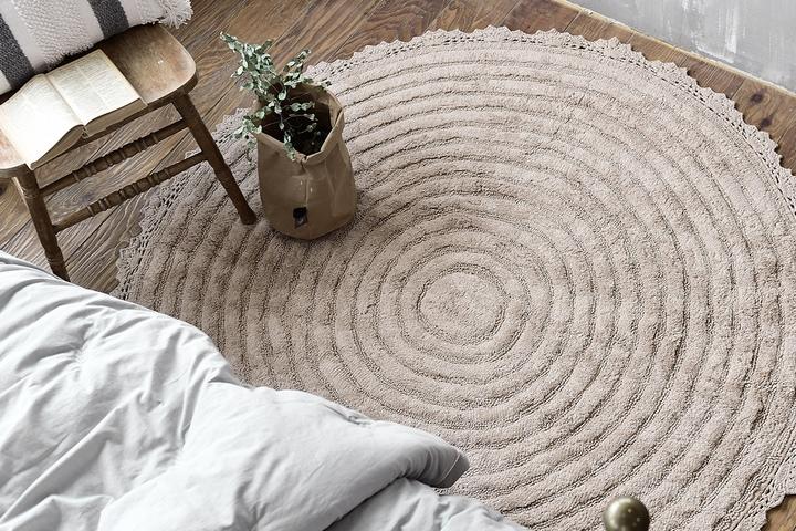 로맨틱 레이스 원형러그 3size 2color