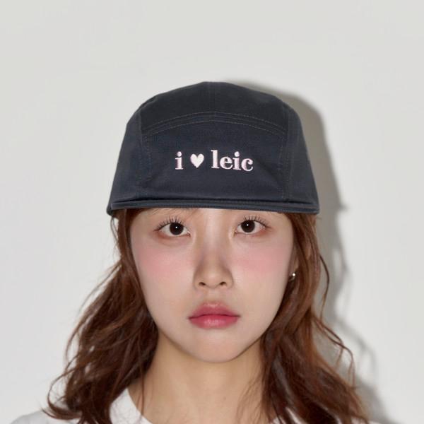 I LOVE LEIC CAMP CAP (charcoal)