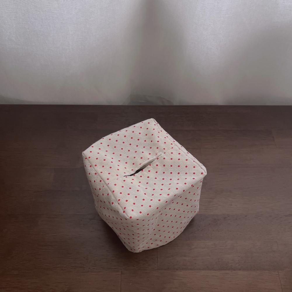 [bakha] red dot tissue case | 레드 도트 티슈 케이스