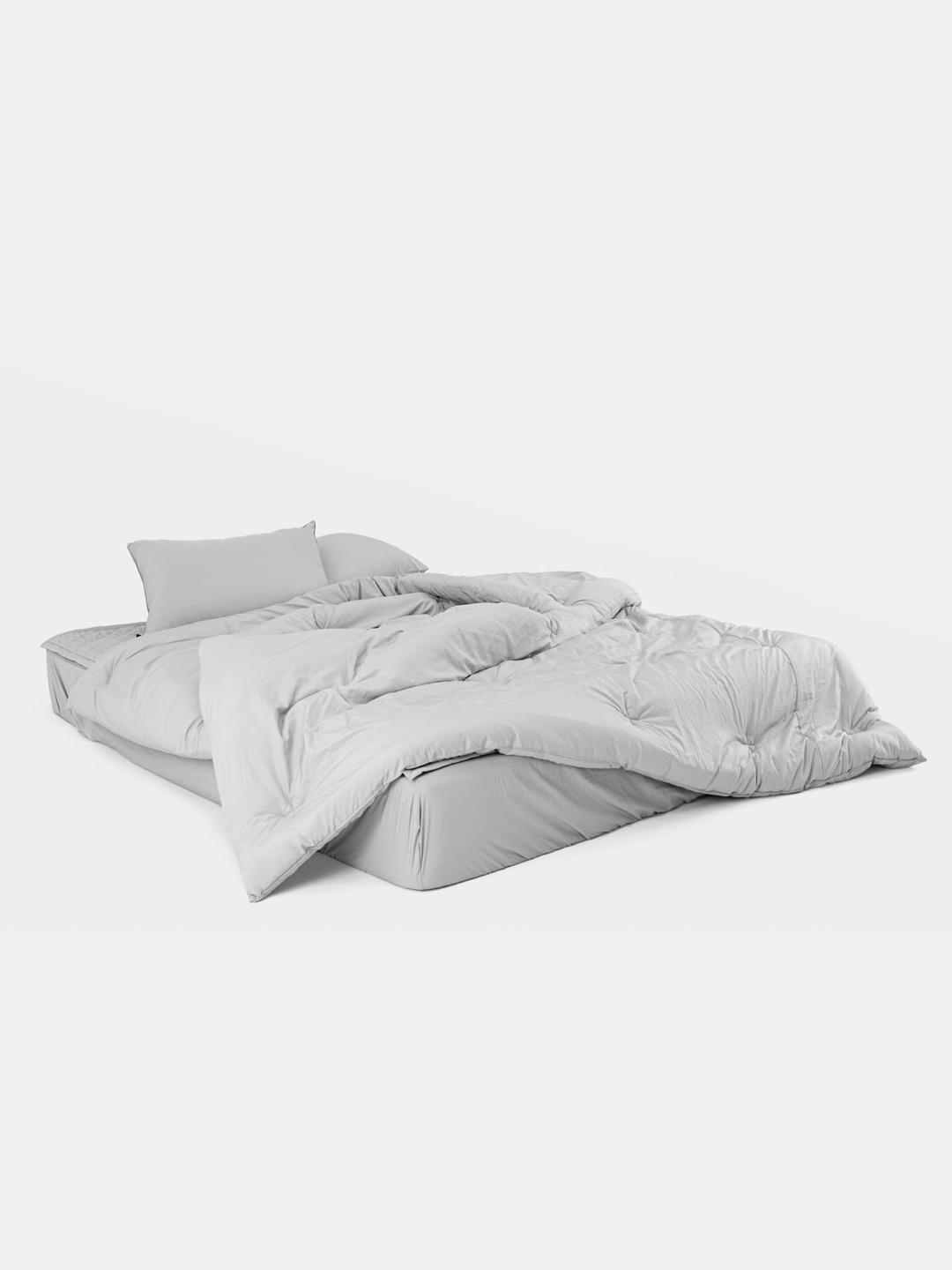 마이크로 워싱 먼지없는 그레이 차렵이불