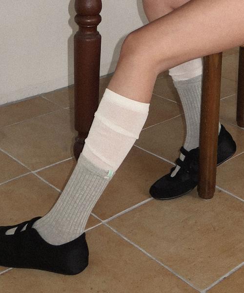 Butter Layered Socks - Light Gray