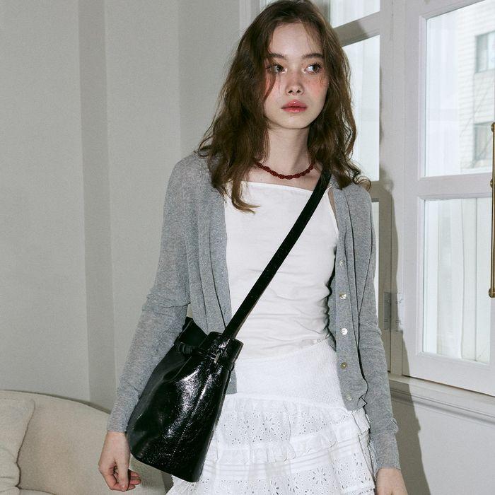 Mallory Large Bucket Bag Blackcurrant 멜로리 라지 버킷백 블랙커런트