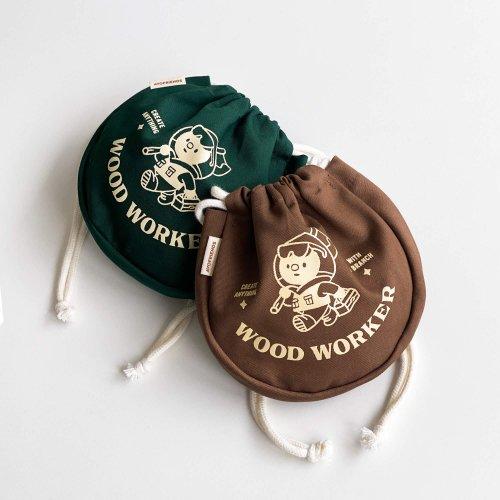 우드워커 마로니 스트링 파우치 (2종)