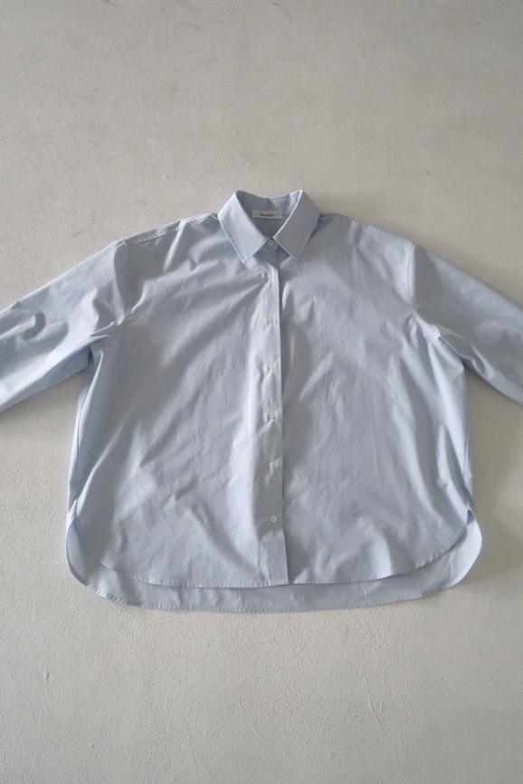 [Persona] [Essential] essential oversized cotton shirt (Blue)