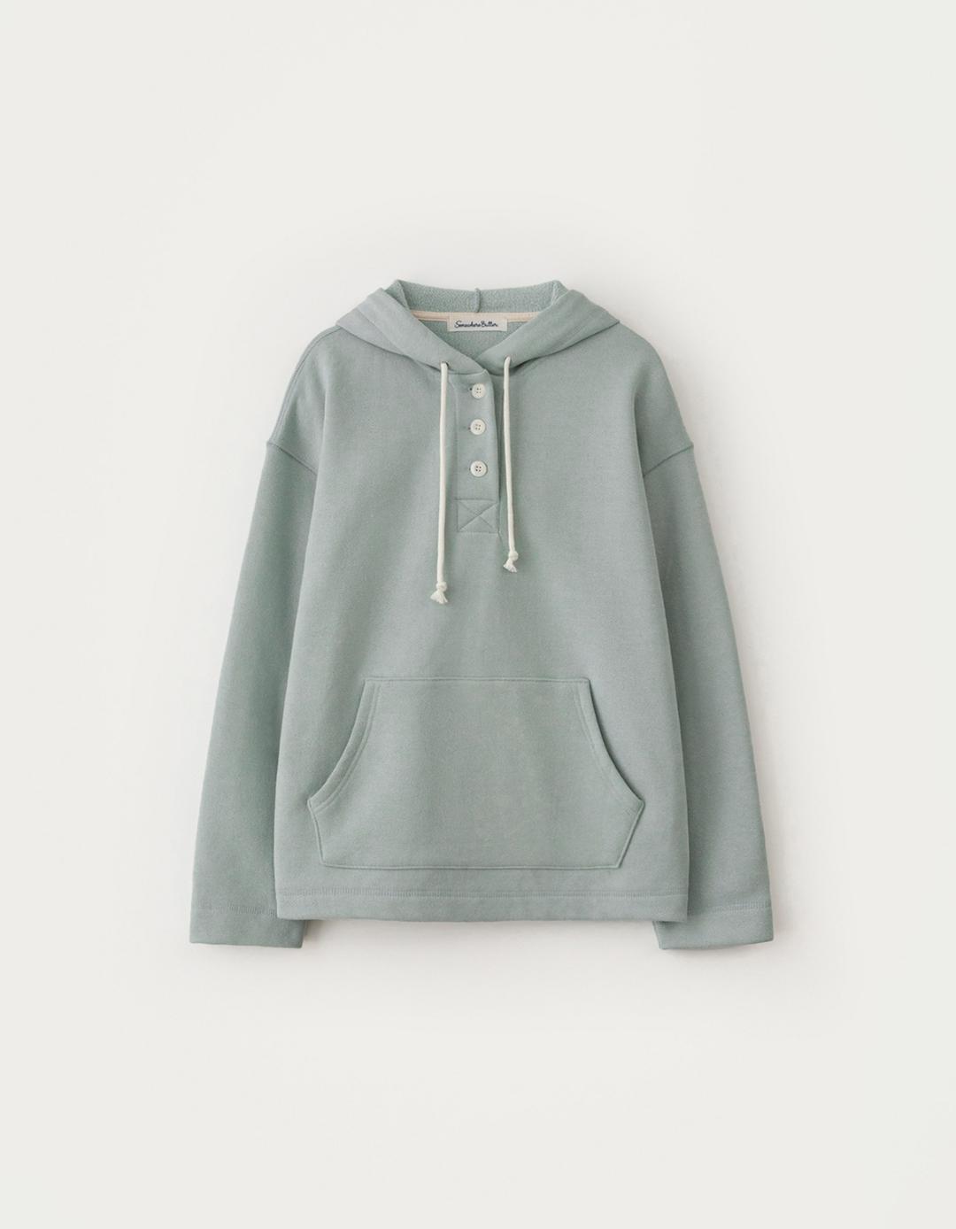 [Release] Bold Logo Button Hoodie - Pistachio
