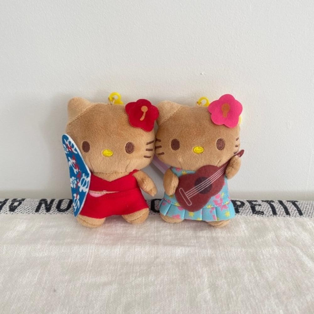 꽃 장식 헬로 태닝 키티 냥이 인형 키링 (2 Color)