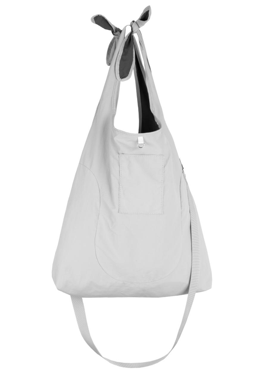 2WAY STRAP FLOWER BAG GRAY