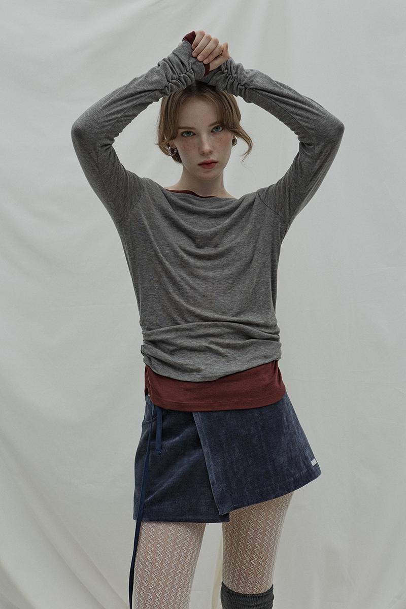 Loose fit long sleeves_gray