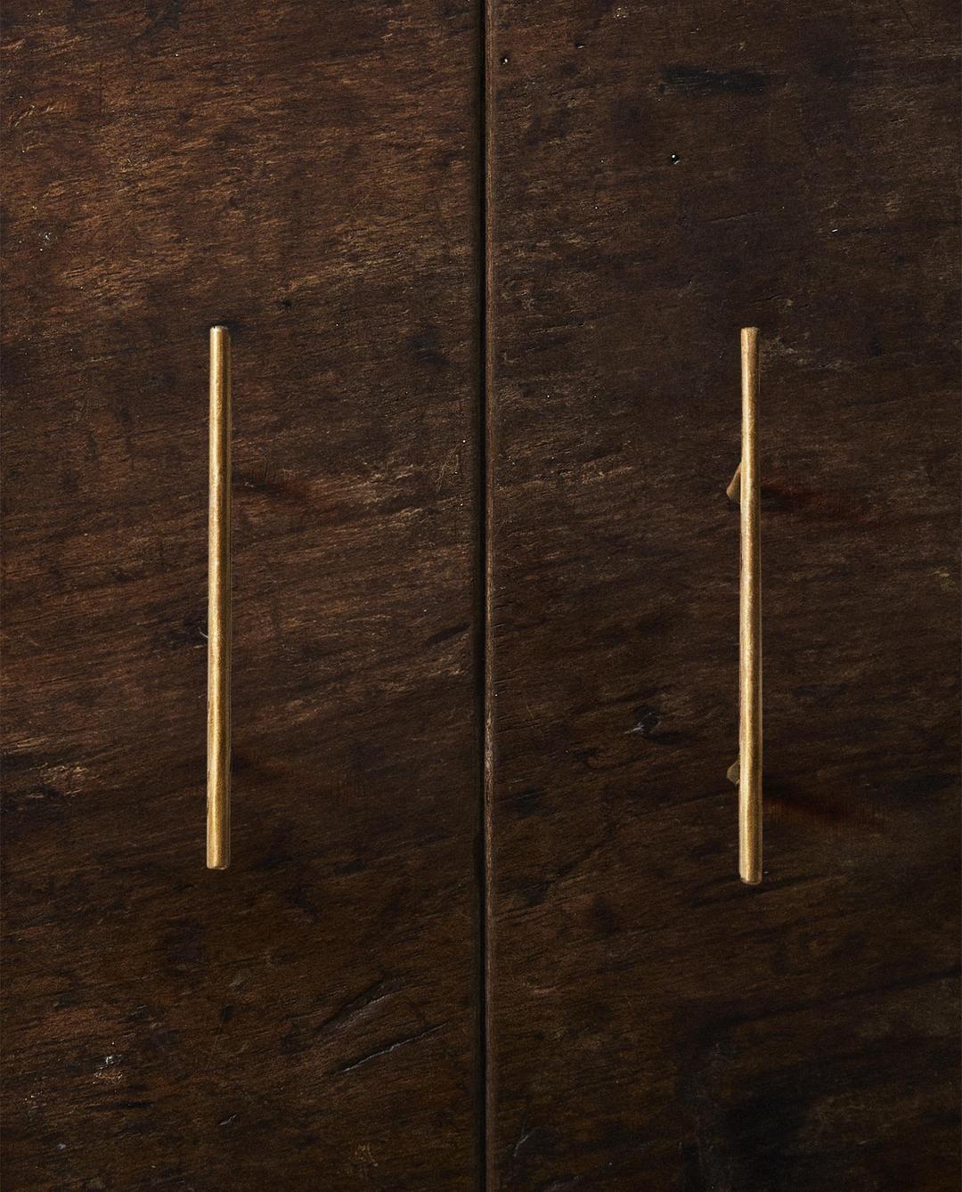 골드 금속 일자형 손잡이 세트(2개 세트)